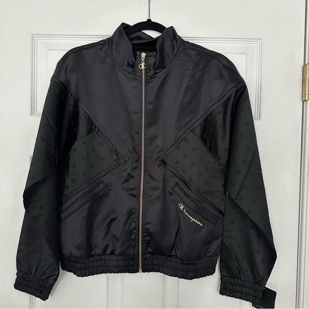 NWT Champion Satin Zip Front Jacket